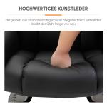 Avkopplande Stol med Massagefunktion och Fotpall, Liggfunktion, Konstläder, 79 x 82 x 101 cm