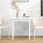 Fyrkantigt Matbord, Modern Design, Vit, 75 x 75 x 76 cm
