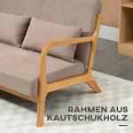 Soffa Loveseat 2-Sits Ljusgrå av Gummiträ och Sammetslook för Vardagsrum Tvåsits med Kuddar Modern Design 122 x 71 x 76 cm