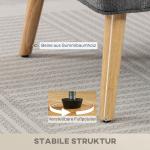 Soffa 2-sits Grå Chenille och Trä för Vardagsrum Liten Soffa med Hög Rygg och Mjuk Sits Modern Design