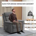 Elektrisk TV-Stol med Uppresningshjälp, Bekväm Relaxfåtölj i Tyg, Justerbar Liggfunktion för Seniorer, Grå, 89 x 96 x 108 cm, 170 kg