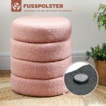 Rund Pall i Teddyfleece upp till 120 kg, Rosa, Ø40x45 cm