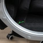 Kontorsstol Linnetyg med Vippfunktion Ergonomisk Skrivbordsstol Justerbara Armstöd för Hemmakontor Svart 64 X 75 X 111-121 Cm