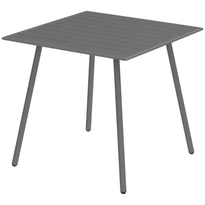 Trädgårdsbord Campingbord Hopfällbart Grå 80 x 80 x 74 cm