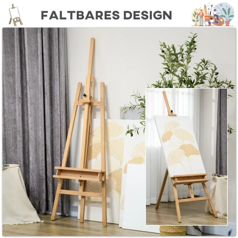 Höj- och Sänkbart Staffli 65 x 110 x 180–235 cm