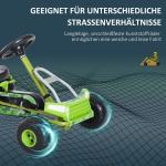 Trampbil och Gokart för Barn Robust Pedalbil med Justerbart Säte och Handbroms för Barn från 3 År Grön