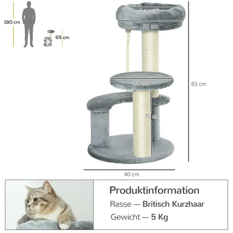 Klösträd för Katter med Sisalpelare 65 cm