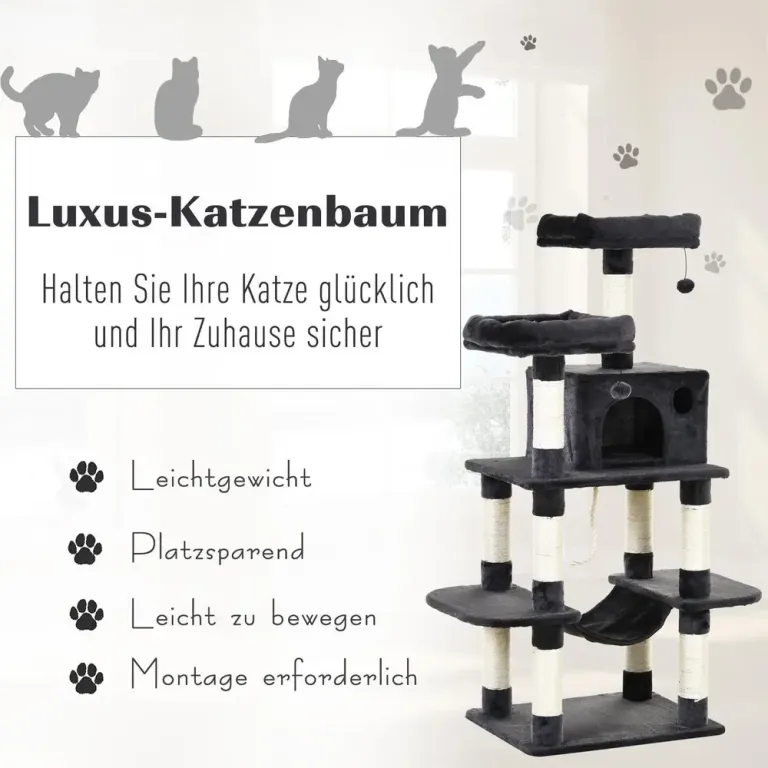 Klösträd med Väggrem Klätterträd 144 cm