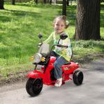 Elmotorcykel Barnmotorcykel Röd av Plast och Metall för Barn 3-6 År 6V Fordon med LED 25 kg