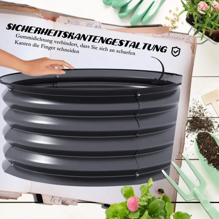 Odlingsbänk Högbädd Stapelbar Silver av Stål 60 x 30 cm