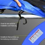 Tillbehörsset för Studsmatta Färgglad PVC och PE för 8 Ft 10 Ft 12 Ft 15 Ft Kantskydd Skyddsnät och Stege 244 Cm