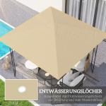 Reservtak till Paviljong med UPF30+ Skydd och Vattenavvisande Yta för Solskydd Hållbar och Stabil Beige 370 g/m² Oxford 3 x 3 m