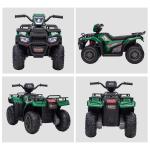 Elektrisk Fyrhjuling för Barn, Tuff ATV med LED-Ljus och Musik, Rolig Körupplevelse för Små Äventyrare, Svart/Grön, 88 x 45 x 50 cm