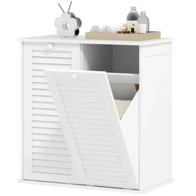 Tvättskåp Badrumsskåp 2 Tvättkorgar Vit 70 x 38 x 73 cm