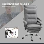 Kontorsstol Skrivbordsstol Mörkgrå av Tyg och Metall för Kontoret Ergonomisk med Massagefunktion Höj och Sänkbar Bekväm