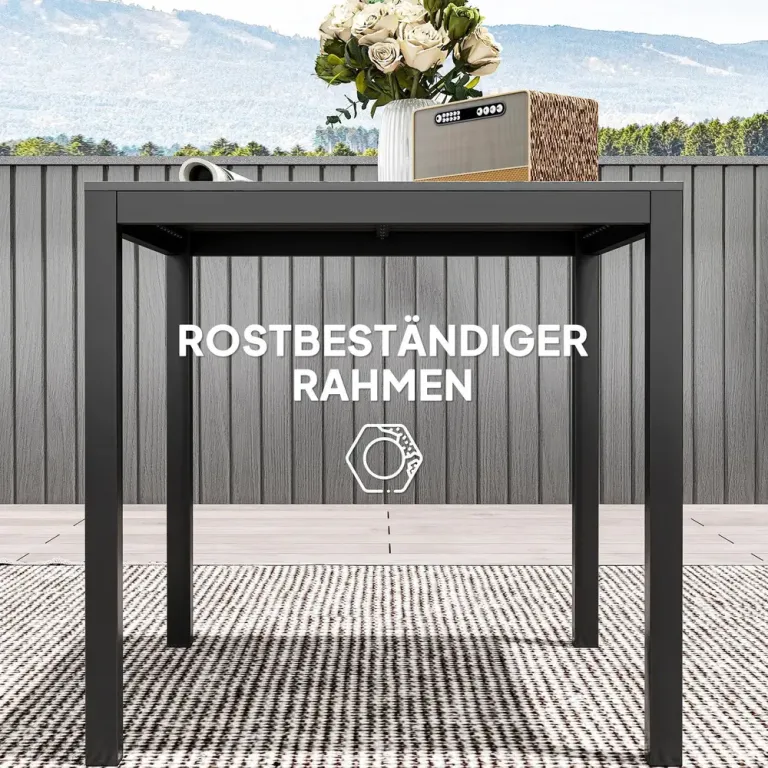Trädgårdsbord Campingbord Fällbart Svart 73 x 73 cm
