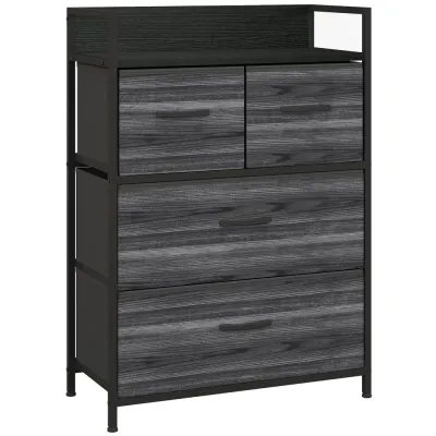 Kommod och Sideboard 4 Tyglådor i 60 x 29 x 85 cm