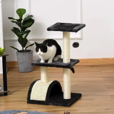 Kompakt Klösträd för Små Katter Klösmöbel med Koja
