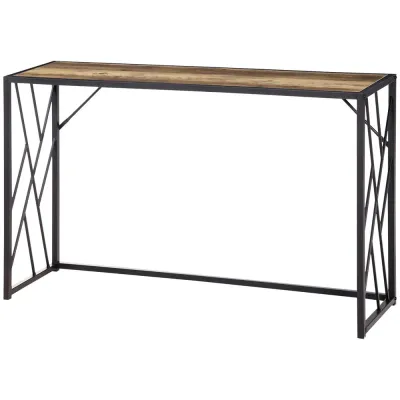 Konsolbord Hallbord Brun av Trä och Stål 120 x 35 x 75 cm