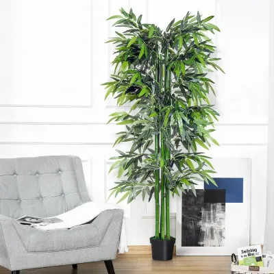 Konstgjord Växt Bambu Grön av Plast och Tyg 180 cm