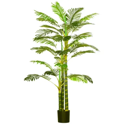 Konstgjord Växt Palm Konstträd i Kruka Grön av Plast 190 cm