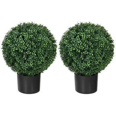 Konstgjorda Växter Buxbom Grön av Plast Set 2 52 cm