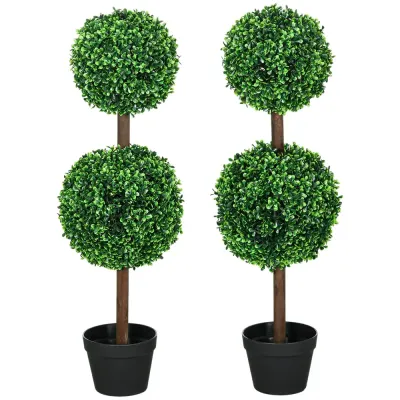 Konstgjorda Växter Buxbom Grön av Plast Set om 2 90 cm