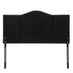 Sänggavel Vadderad Poppel och Polyester Modern Design Grå 185 X 8 X 134 Cm
