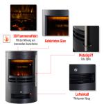 Elektrisk Öppen Spis med Värmare och LED-flameffekt, 900/2000 W, Dekorativ, Svart
