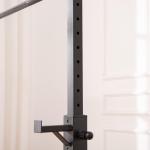 Justerbara Skivstångsställ 2-Pack, Robust Hantelställning med Gummifötter, Säker Styrketräning Hemma, Svart, 105-160 cm, 150 kg