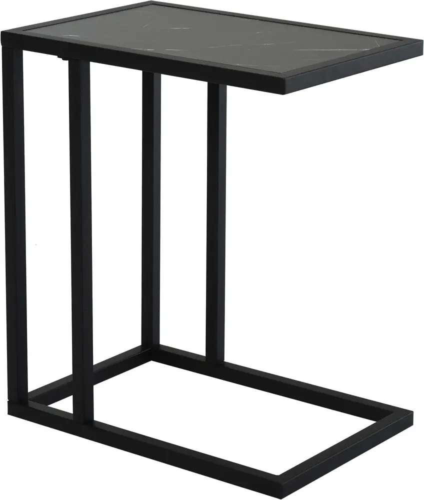 Sidobord Soffbord Svart av Metall och MDF 45 x 30 x 51,5 Cm