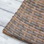 Trädgårdsbord Sidobord Parasollställ Polyrattan för Trädgård och Terrass Brun 54 X 54 X 55 Cm