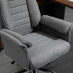 Höjdjusterbar Kontorsstol Ergonomisk Chefsstol 116-126 Cm för Hemmakontor Grå