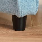 Barnfåtölj med Fotpall i Blått, Bekväm Minisoffa för Barn 3-5 År, Ergonomisk Sittplats med Justerbart Ryggstöd, Blå, 58 x 53 x 70 cm