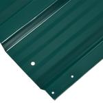 Takplåt 12-pack Trapetsplåt för Takbeklädnad och Väderskydd Hållbar och Väderbeständig Grön Galvaniserat Stål 129 x 45 cm