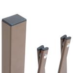 Utdragbar Saxgrind Aluminium Flexibel Säkerhetsbarriär för Trädgård och Uppfart Ihopfällbar Brun 35-300 X 103,5 Cm