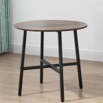 Matbord Köksbord Brun av Trä och Stål för Matsal och Kök Kvadratiskt Vardagsrumsbord Modern Design för 4 Personer 80 x 80 x 76 cm