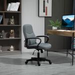 Ergonomisk Kontorsstol med Massage, Bekväm Skrivbordsstol med Hög Rygg och Värme, Justerbar Arbetsstol för Hemmakontor, Grå