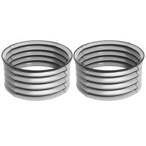 Upphöjd Bädd Odlingslåda Silver av Metall för Trädgård Set med 2 Blomlådor med Öppen Botten Örtbädd Robust 60 x 60 x 30 cm