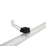 Balkonghängande Bord Höj- och Sänkbart Halvcirkelformat Trädgårdsbord Metall för Terrass Vit 60 X 45 X 50 Cm