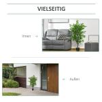 Konstgjord Växt Ficus Konstträd i Kruka Grön av Plast och Cement för Vardagsrum och Kontor Naturtrogen Dekoration Höjd 135 cm