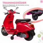 Elmotorcykel Barnmotorcykel Röd av Plast och Metall för Barn 3-6 År 6V Fordon med MP3 och LED Strålkastare 3 km/h