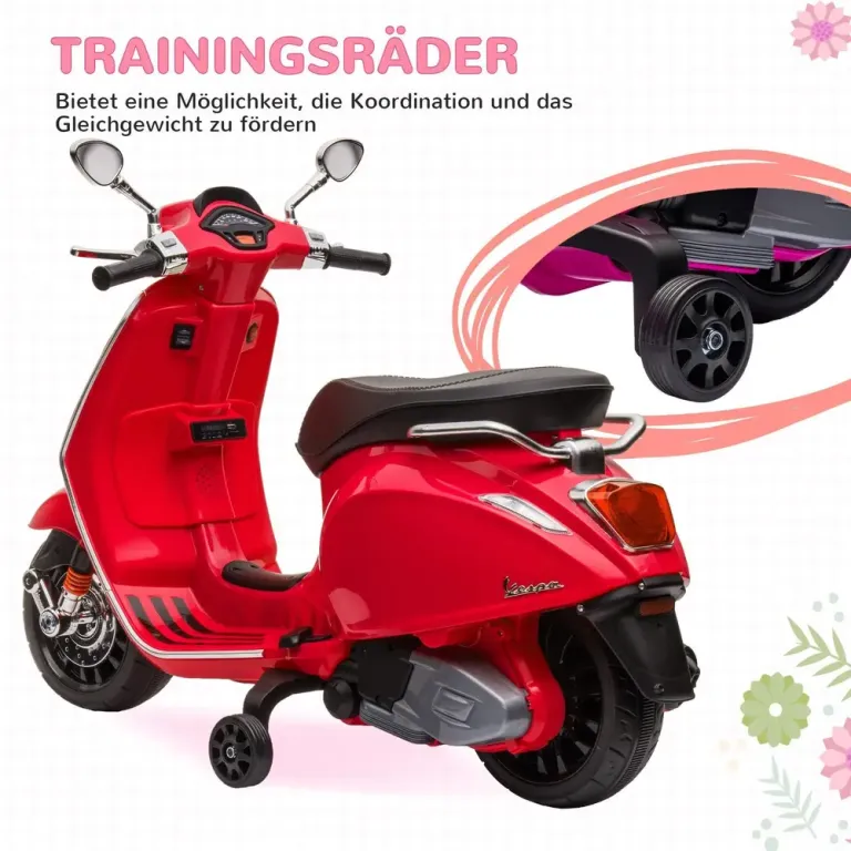 Elmotorcykel Barnmotorcykel Röd av Plast och Metall