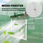 Växthus Tunnel Grön PE-plast och Stål för Trädgård Odlingshus 6 kvm med Dörr och Fönster Väderbeständigt Skydd 300x200x200 cm