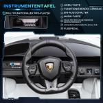 Barnelbil 12V, Lamborghini SIAN SUV, 2 Körlägen, Fjärrkontroll, Musik (MP3/USB), LED, 37–60 Månader, Vit, 108 x 62 x 40 cm