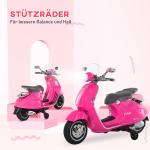 Elmotorcykel för Barn med MP3-musik och Strålkastare, 3–6 År, Konstläder och Metall, Rosa, 108 x 49 x 75 cm
