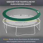 Trampolinkantskydd Grön Väderbeständig PVC och PE Slitstarkt Skyddskant för Studsmatta 244 Cm
