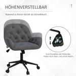 Snurrstol Vardagsrumsstol Mörkgrå av Sammet och Metall för Vardagsrum Ergonomisk Skrivbordsstol med Bekväm Stoppning