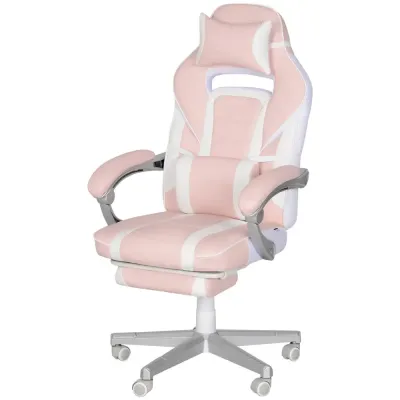 Gamingstol Rosa av Konstläder och Metall