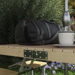Picknickbord Trädgårdssittgrupp Natur av Gran för Trädgård och Camping Hopfällbart med Bänk och Paraplyhål Bärbar